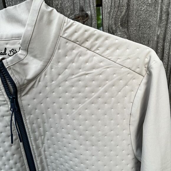 Bad Birdie Golf Hybrid Jacket Men's Medium Beige Water Repellant Softshell - Picture 8 of 16